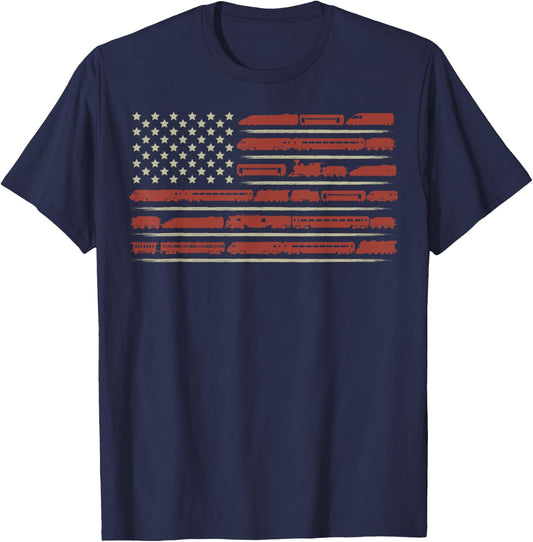 Funny Train Collector Gift Adults Conductor Model Railroad T-Shirt - T-Shirt | Navy