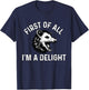 First Of All I'm A Delight Possum Angry Opossum Meme T-Shirt - T-Shirt | Navy
