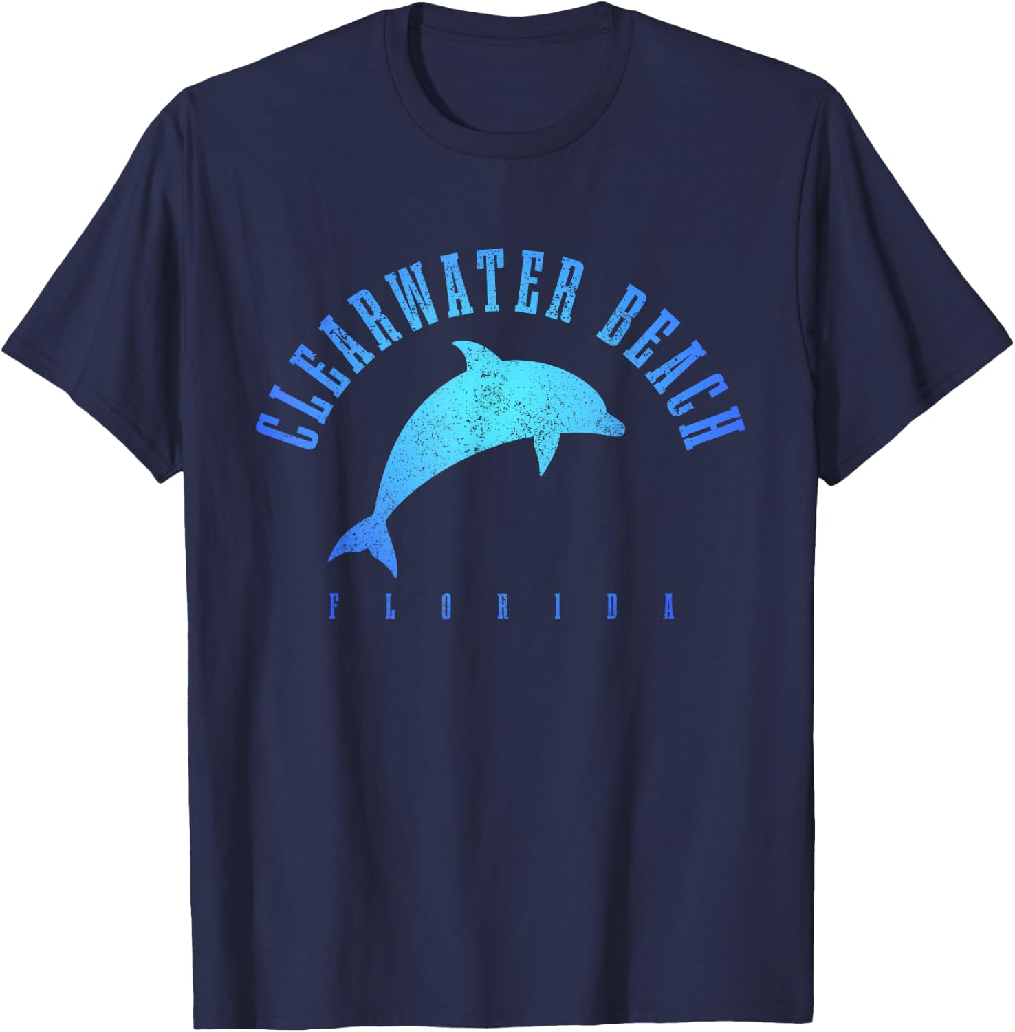 Clearwater Beach Florida FL Dolphin Vacation Souvenir T-Shirt - T-Shirt | Navy