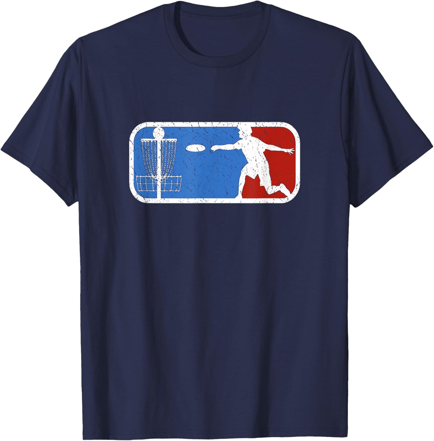 Vintage Disc Golf Graphic Basket Gifts Ultimate Frisbee T-Shirt - T-Shirt | Navy