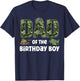 Dad of the Birthday Boy Army Camouflage Birthday Party T-Shirt - T-Shirt | Navy