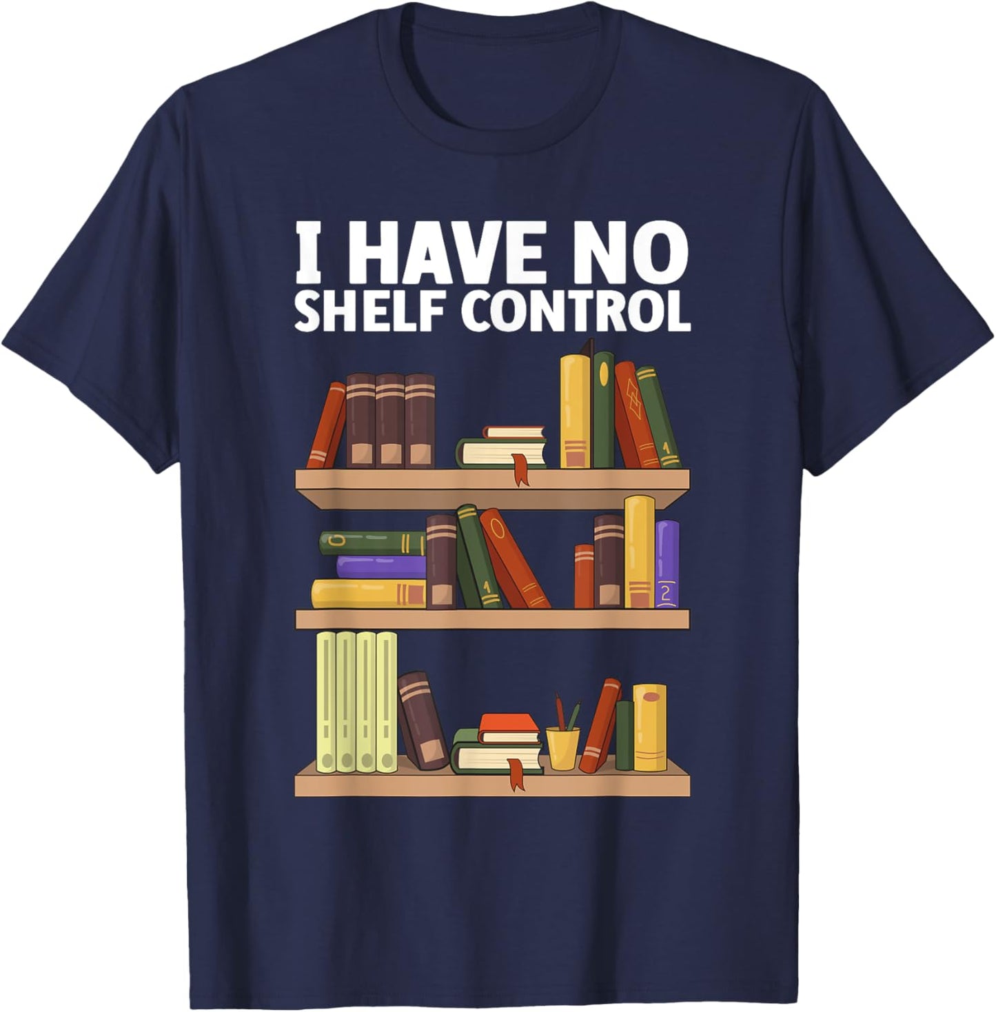 Funny Book Lover Art Women Bookworm Novel Librarian T-Shirt - T-Shirt | Navy