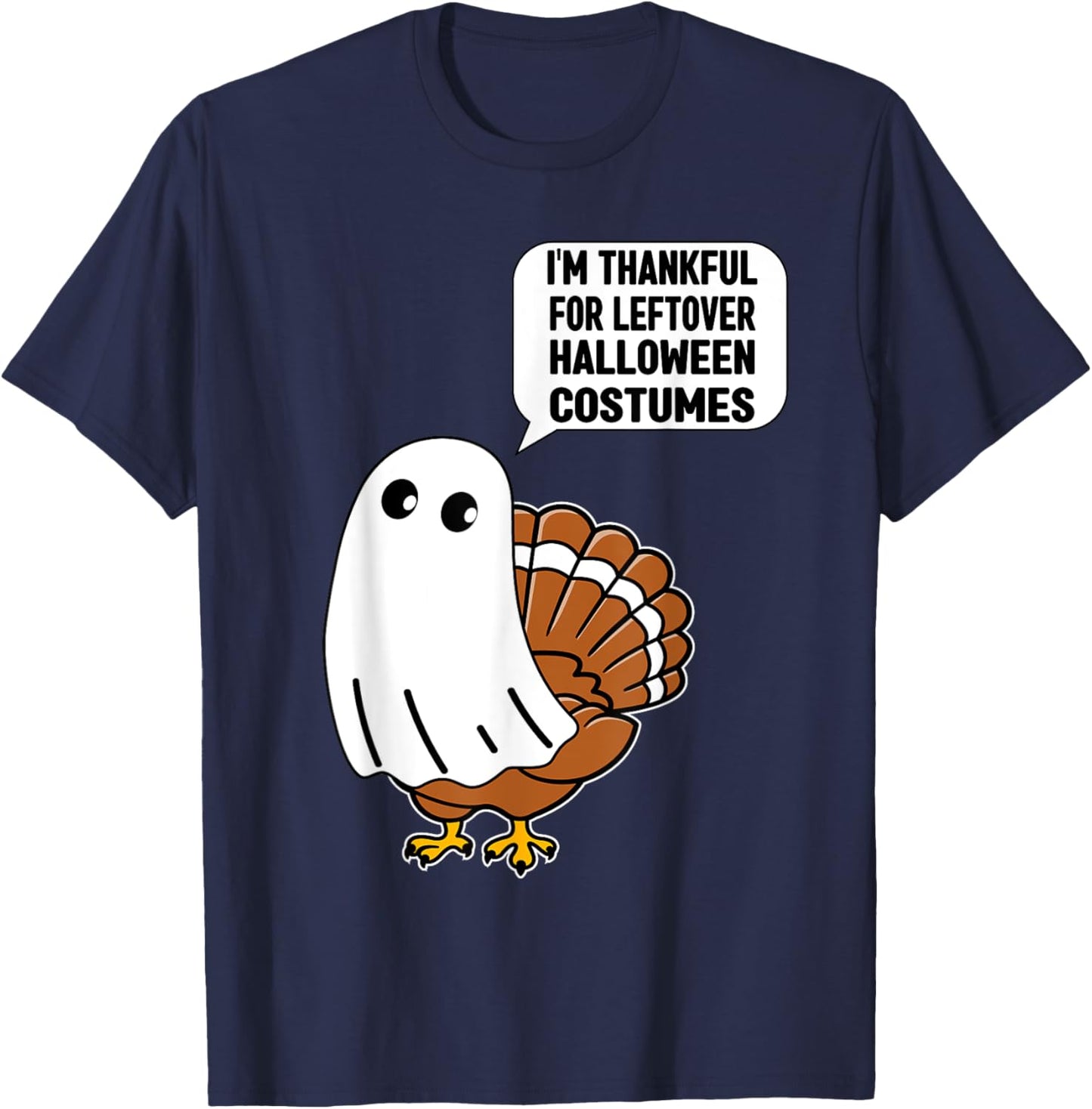 Funny Thanksgiving Thankful Turkey Costume Kids Women Men T-Shirt - T-Shirt | Navy