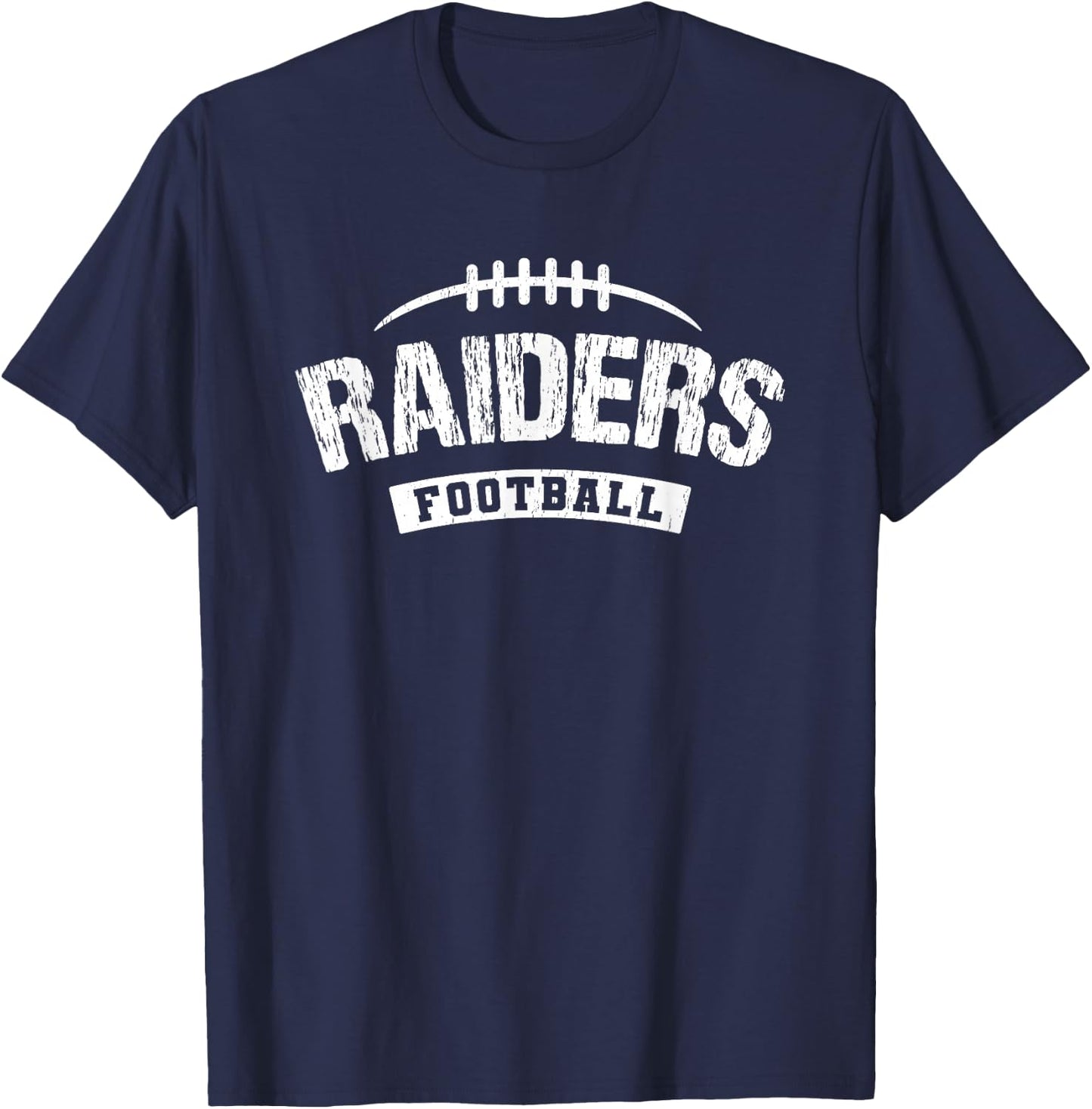 Raiders Navarre Football Distressed HS T-Shirt - T-Shirt | Navy