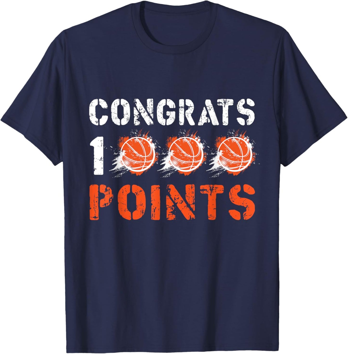 1000 Points Basketball Scorer High School Basketball Boys T-Shirt - T-Shirt | Navy