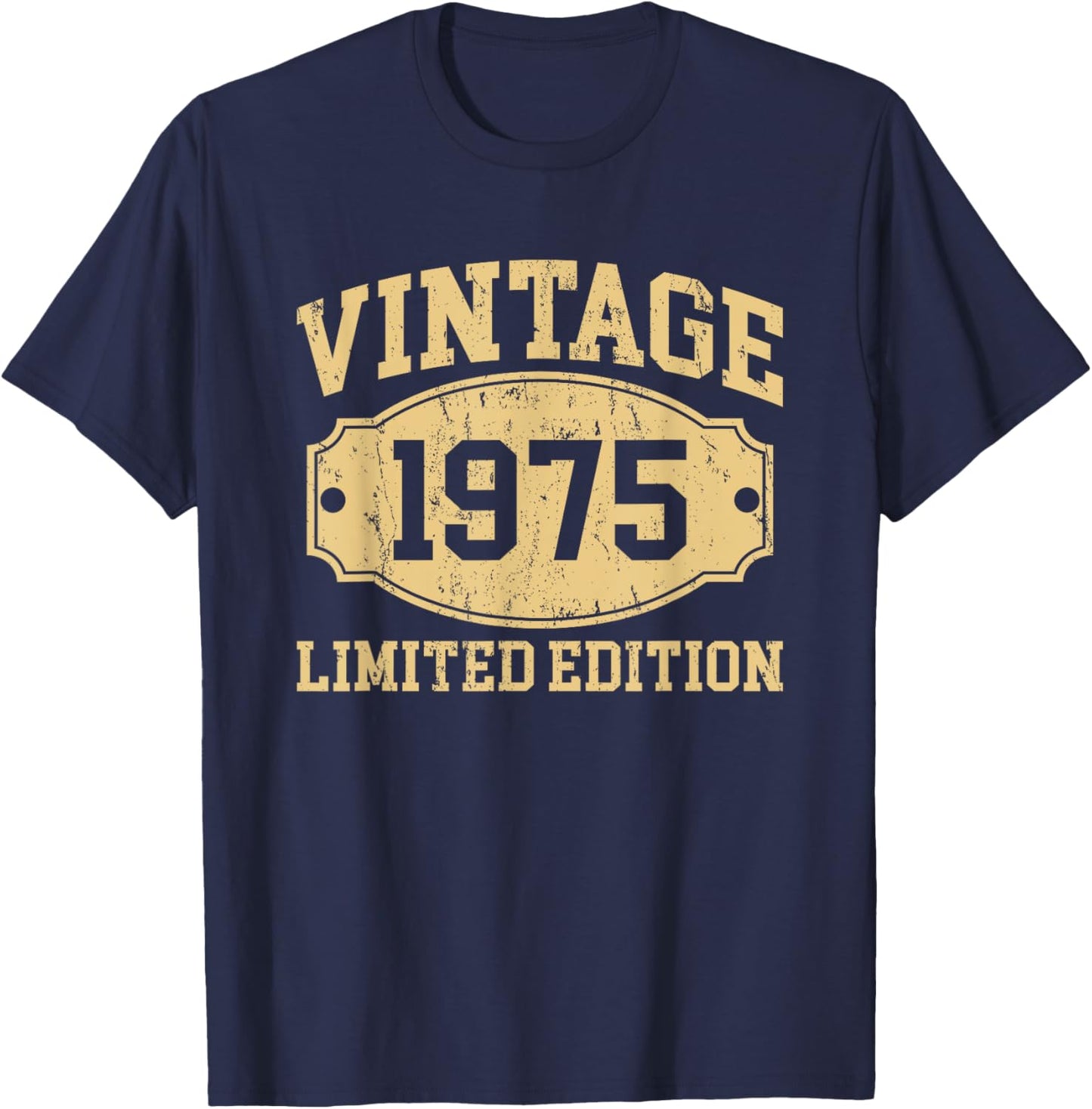 Vintage 1975 Men Women Born In 1975 Birthday Idea Vintage T-Shirt - T-Shirt | Navy