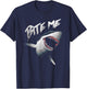Bite Me Shark Shirt For Boys and Girls Summer Kids Gift T-Shirt - T-Shirt | Navy