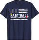 Vintage American USA Flag Paintball Player Paintballing Men T-Shirt - T-Shirt | Navy