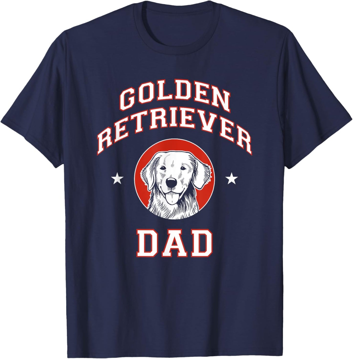 Golden Retriever Dad Dog Father Men Women Girls Kids T-Shirt - T-Shirt | Navy