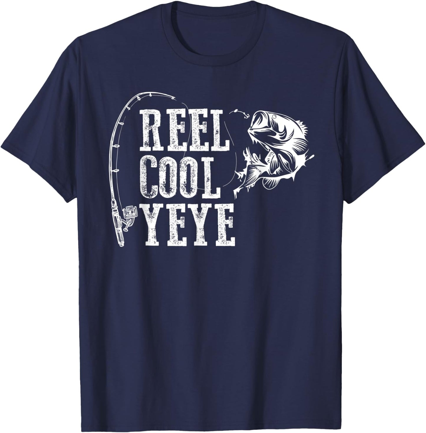 Yeye Fishing: Reel Cool Yeye T-Shirt - T-Shirt | Navy