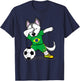 Dabbing Husky Brazil Football Fans Jersey Brazilian Soccer T-Shirt - T-Shirt | Navy