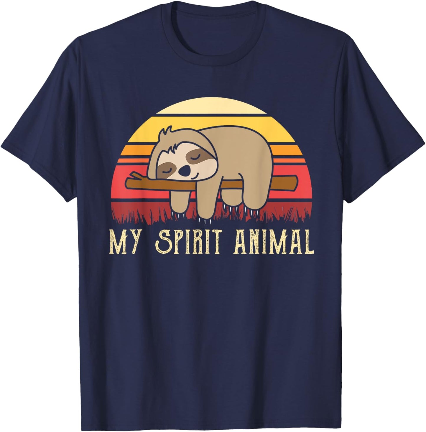 My Spirit Animal Sloth T-Shirt - T-Shirt | Navy
