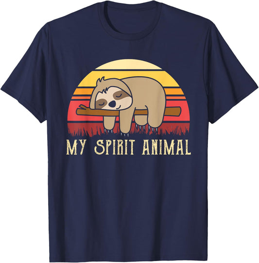 My Spirit Animal Sloth T-Shirt - T-Shirt | Navy