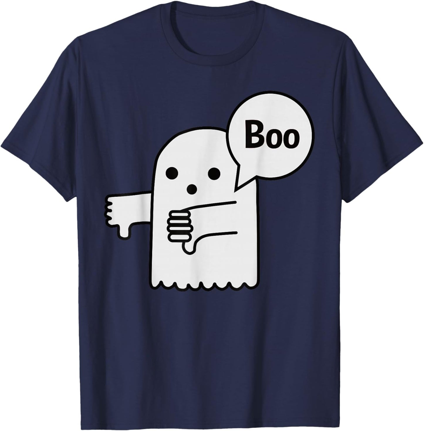Funny - Boo Ghost T-Shirt - T-Shirt | Navy