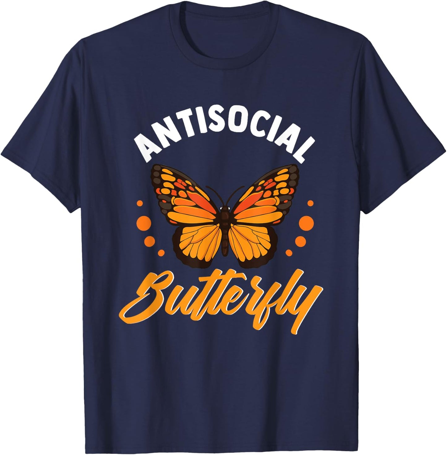 Antisocial Butterfly T-Shirt - T-Shirt | Navy