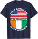 Half American Half Ivorian Ivory Coast Flag Root Men Women T-Shirt - T-Shirt | Navy