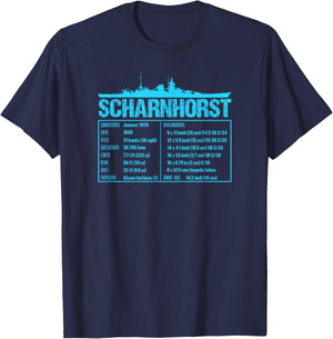 WW2 Scharnhorst German Battleship, Wehrmacht T-Shirt - T-Shirt | Navy