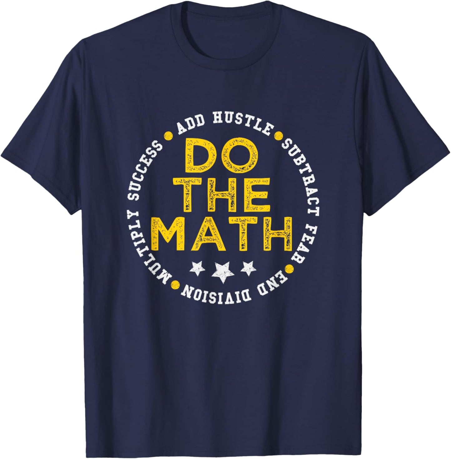Varsity-Gold Yellow Do The Math University-Gold Yellow T-Shirt - T-Shirt | Navy