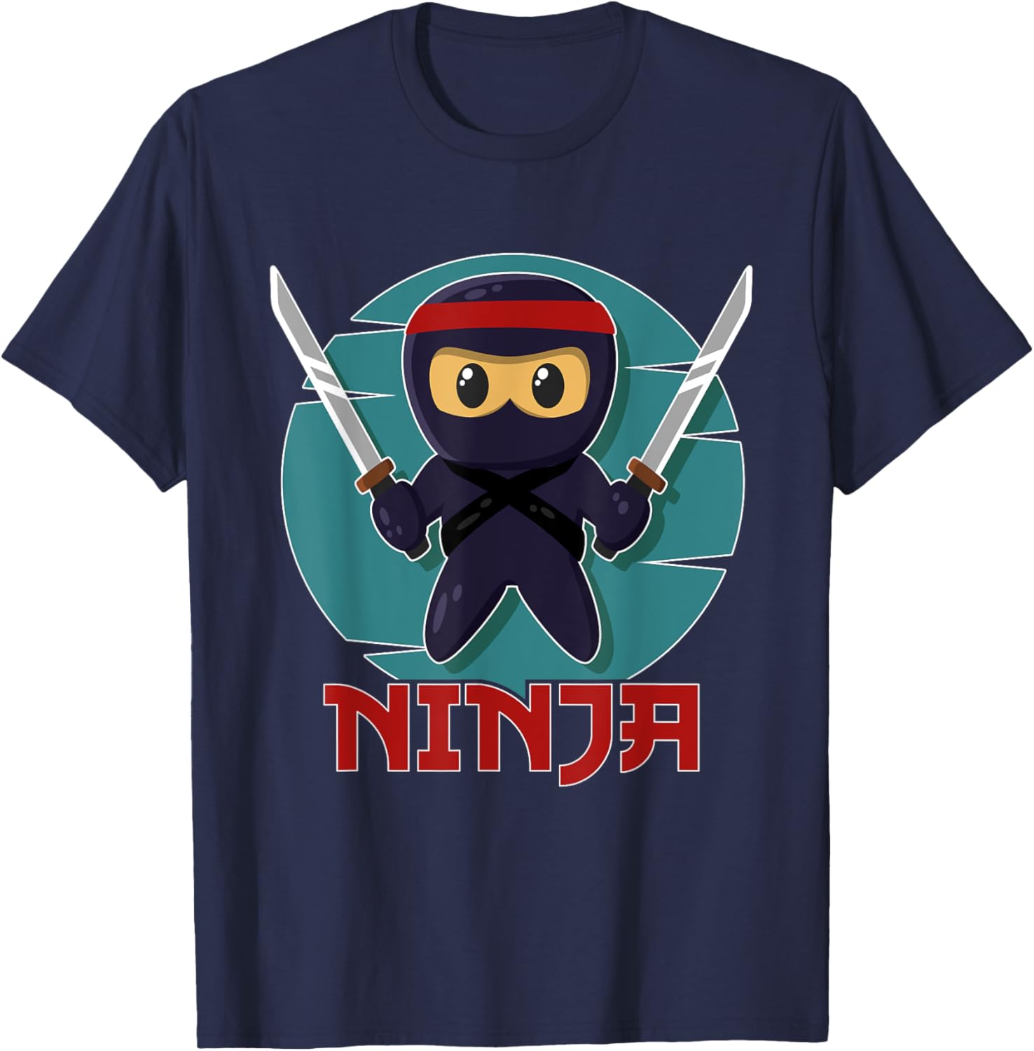 Boy Ninja Fan Ninja Lover Ninja Birthday Outfit Kids Ninja T-Shirt - T-Shirt | Navy