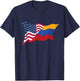 Colombia Dual Citizen American USA Flag Colombian Gift T-Shirt - T-Shirt | Navy