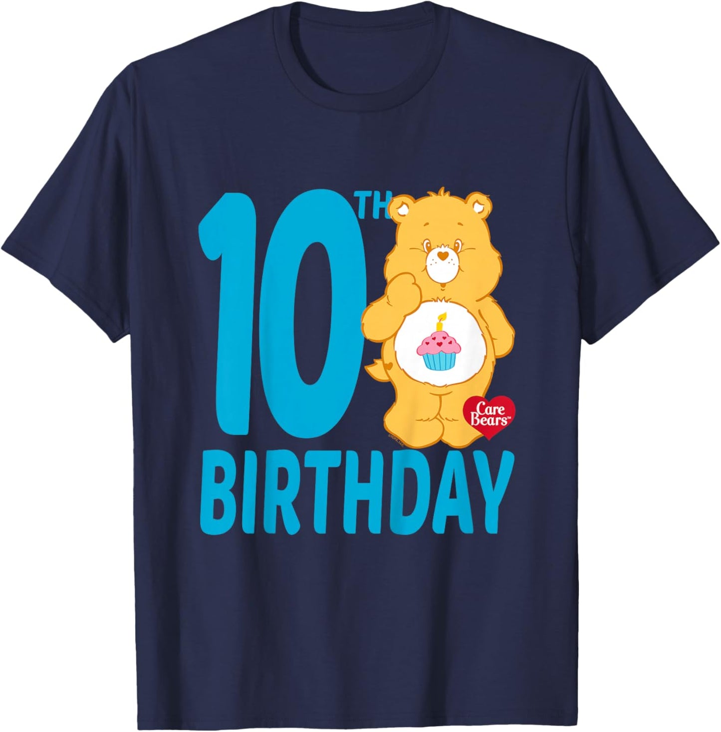 Care Bears Birthday Bear Celebrates A 10th Birthday T-Shirt - T-Shirt | Navy