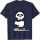 Panda Hello & Goodbye | Here for the Snacks, Not Small Talk T-Shirt - T-Shirt | Navy