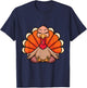 Turkey Yoga Thanksgiving Day Meditating Namaste Fall Women T-Shirt - T-Shirt | Navy