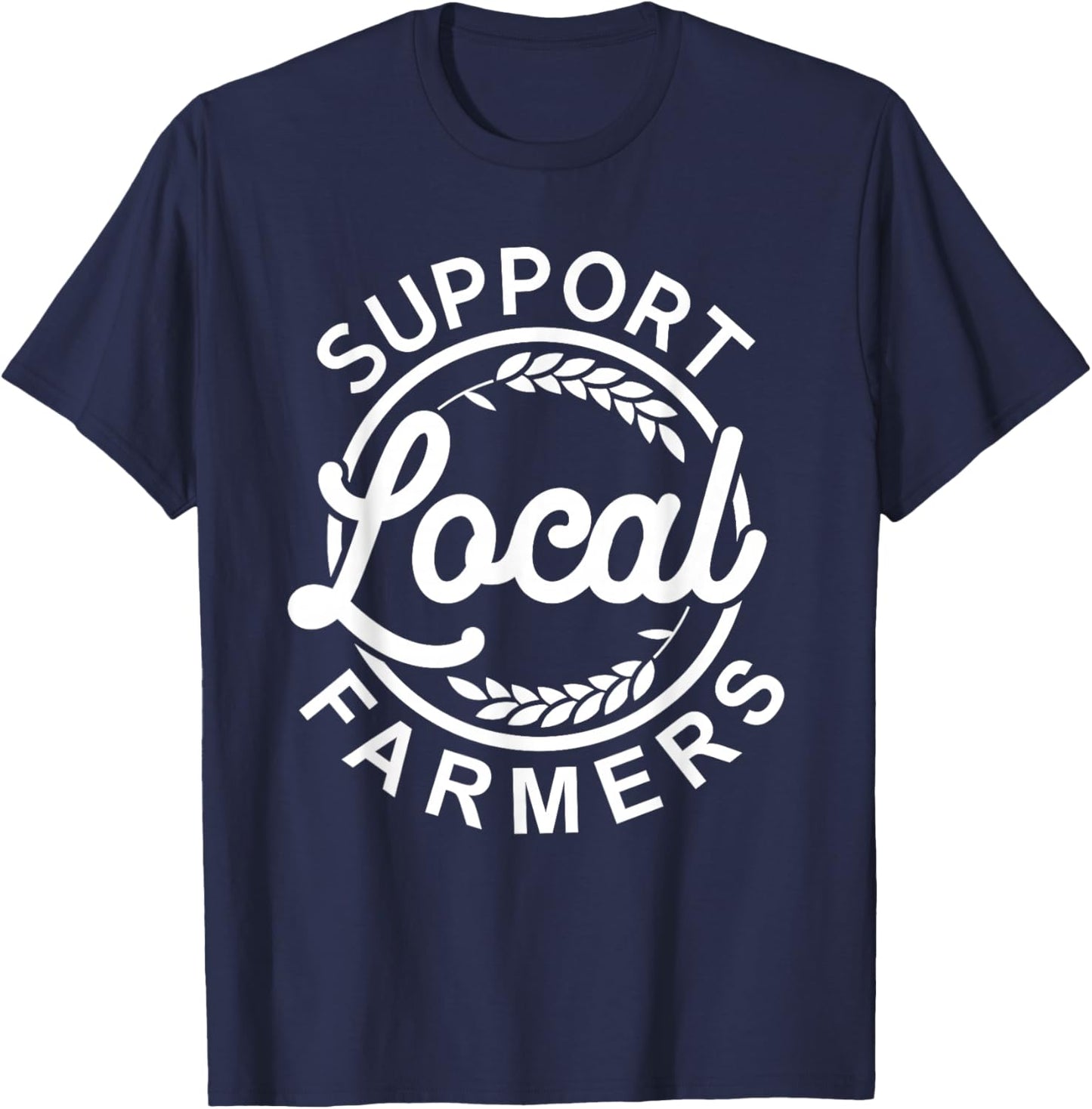 Support Your Local Farmer Grain T-Shirt - T-Shirt | Navy