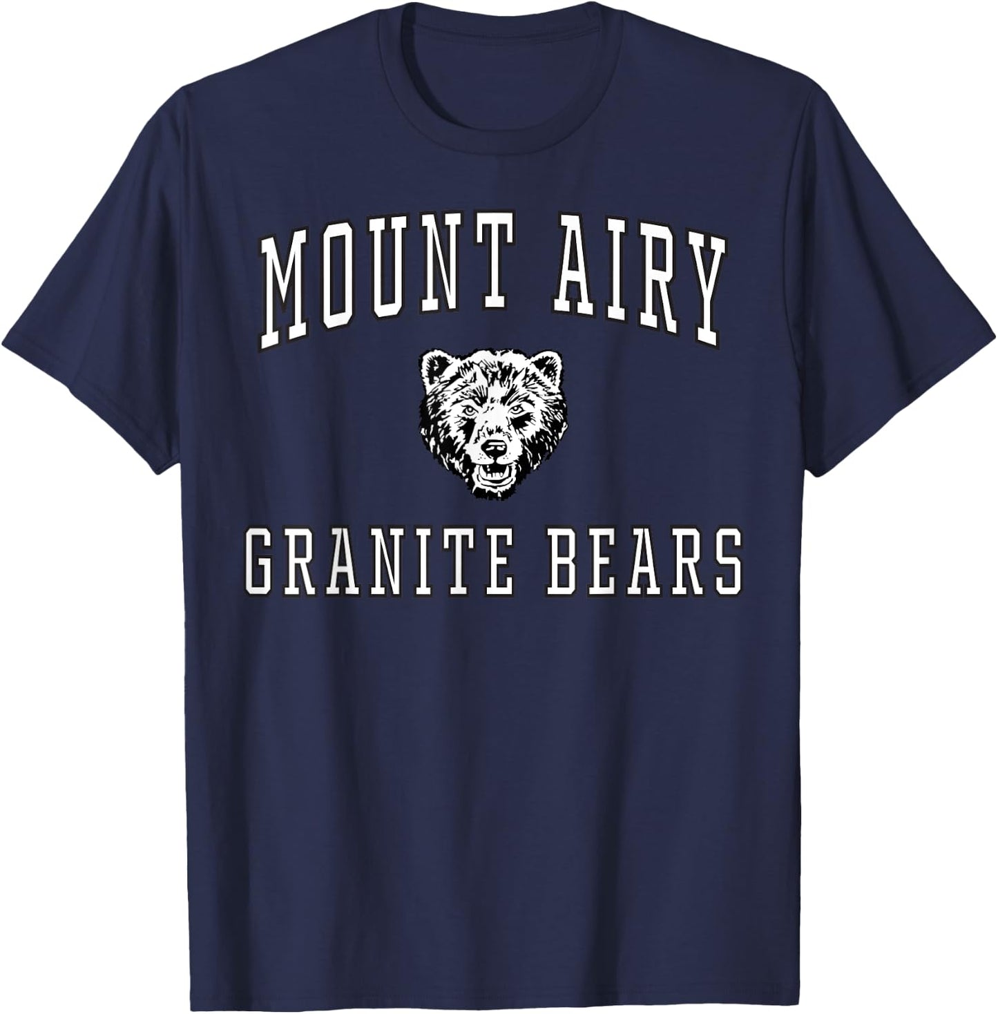 Mount Airy High School Granite Bears C1 T-Shirt - T-Shirt | Navy