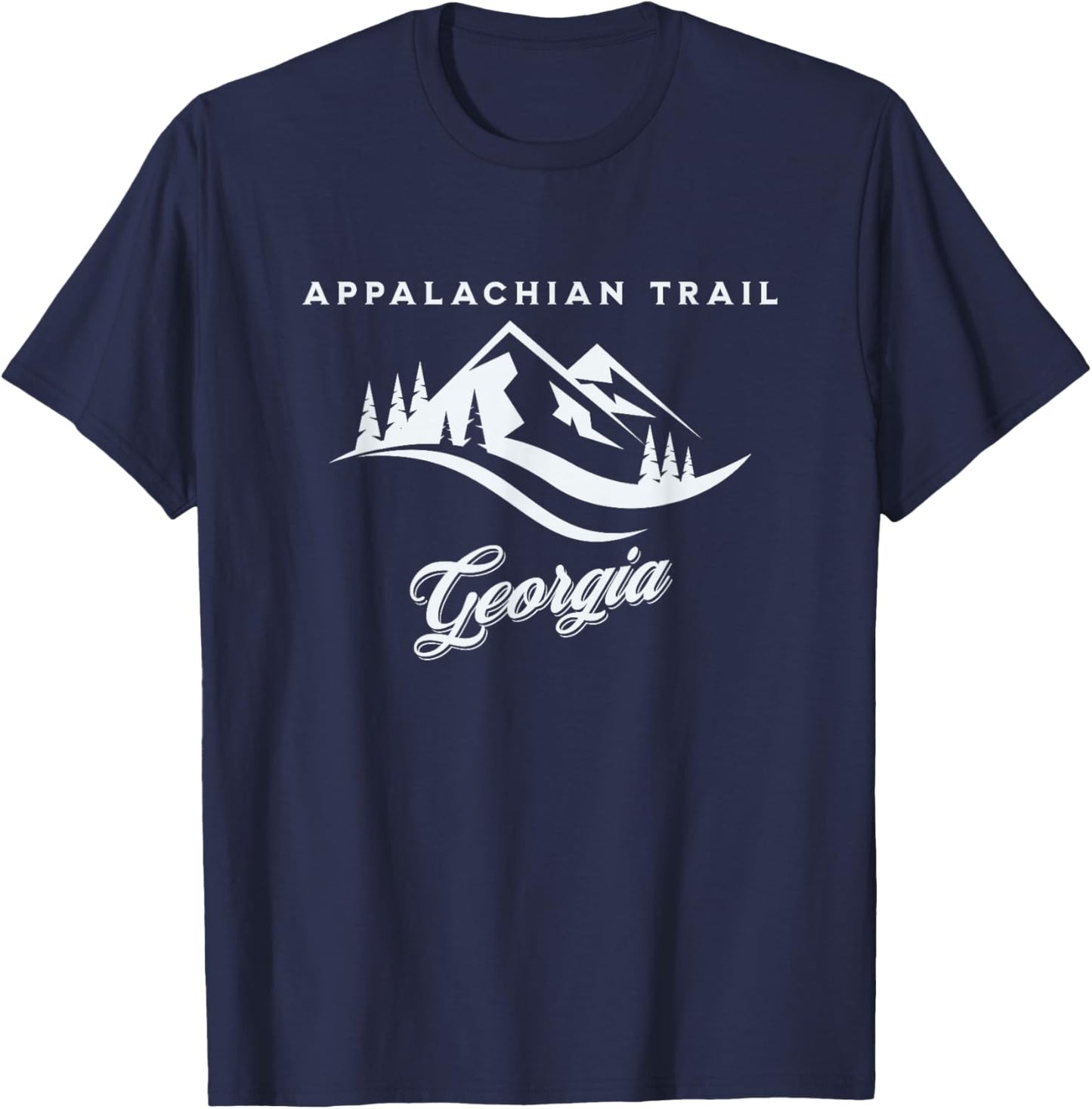 Appalachian Trail Georgia Hiking Scenic Trail T-Shirt - T-Shirt | Navy