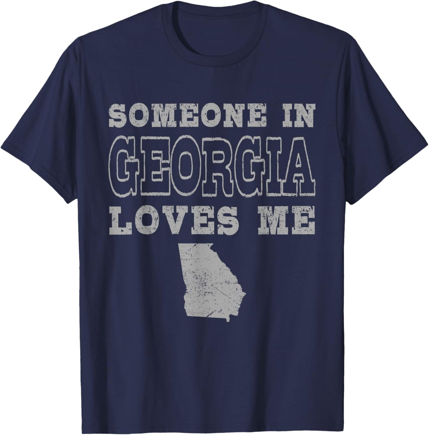 Someone In Georgia Loves Me Vintage US State T-Shirt - T-Shirt | Navy