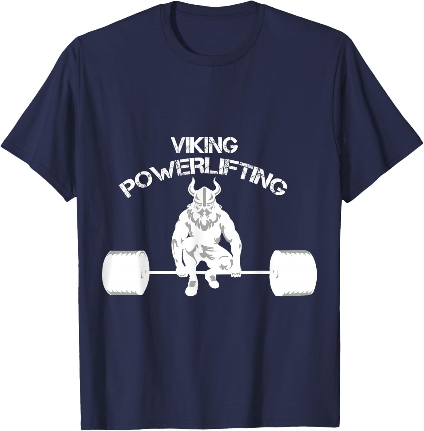 Viking Bodybuilding Weight Lifting Gym Powerlifting T-Shirt - T-Shirt | Navy
