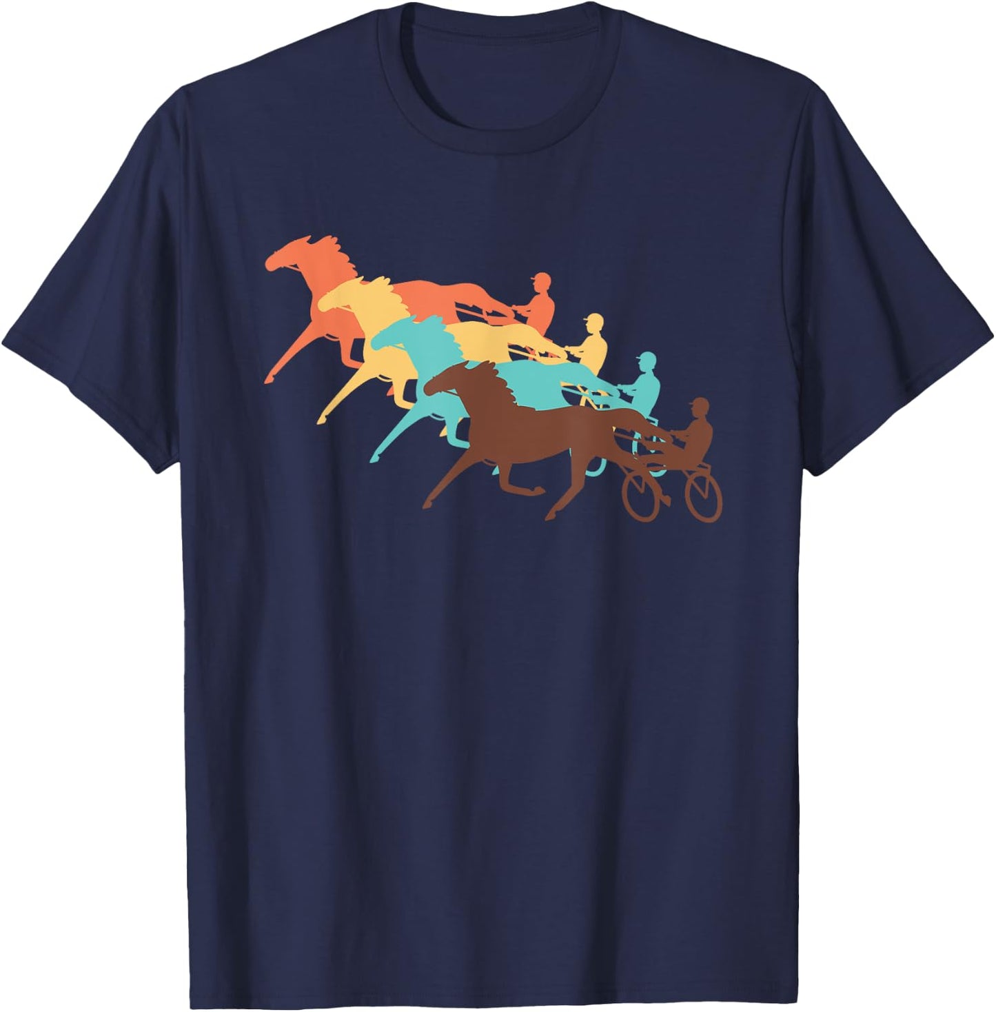 Trapeze Horse Racing - Horse Racing Lovers T-Shirt - T-Shirt | Navy
