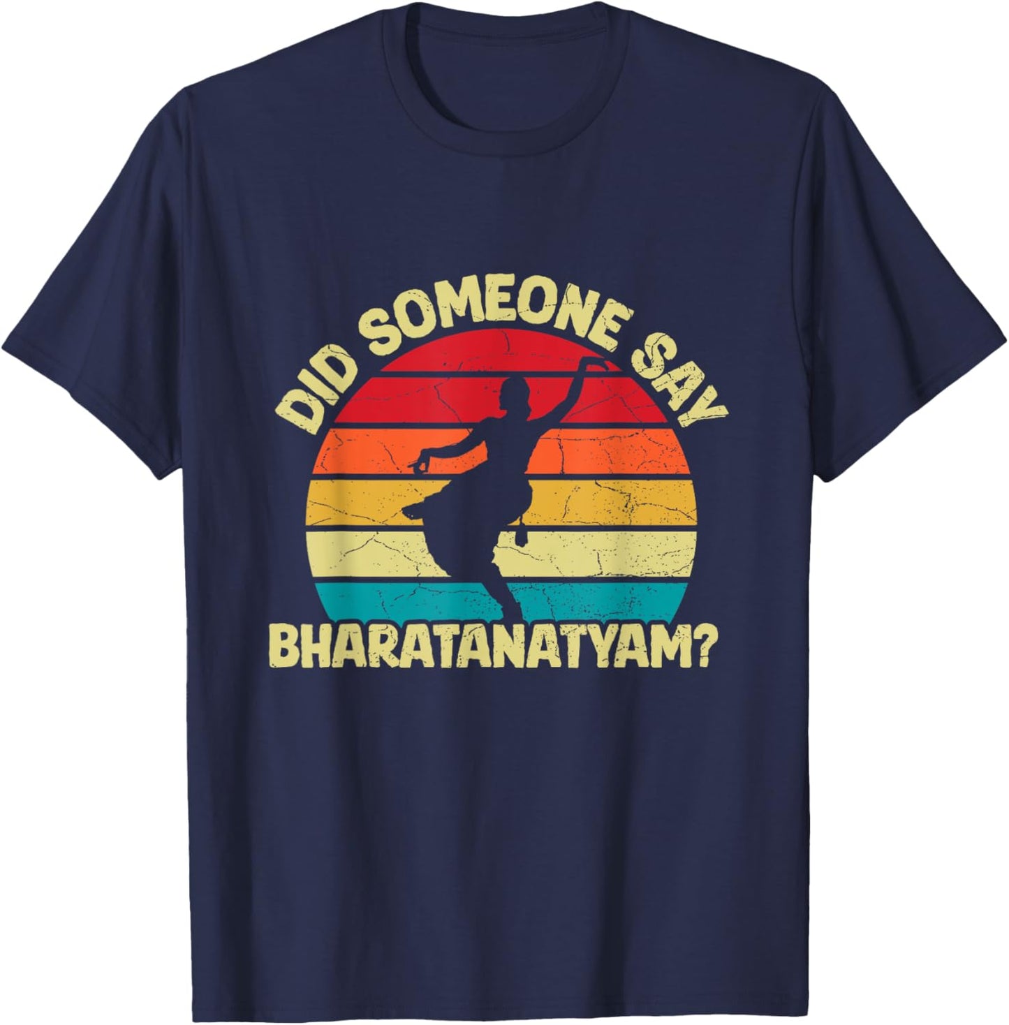 Indian Folk Dance Design for a Bharatanatyam dancer T-Shirt - T-Shirt | Navy