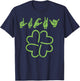 Lucky Sign Language Shirt Deaf St Patricks Day Irish ASL T-Shirt - T-Shirt | Navy