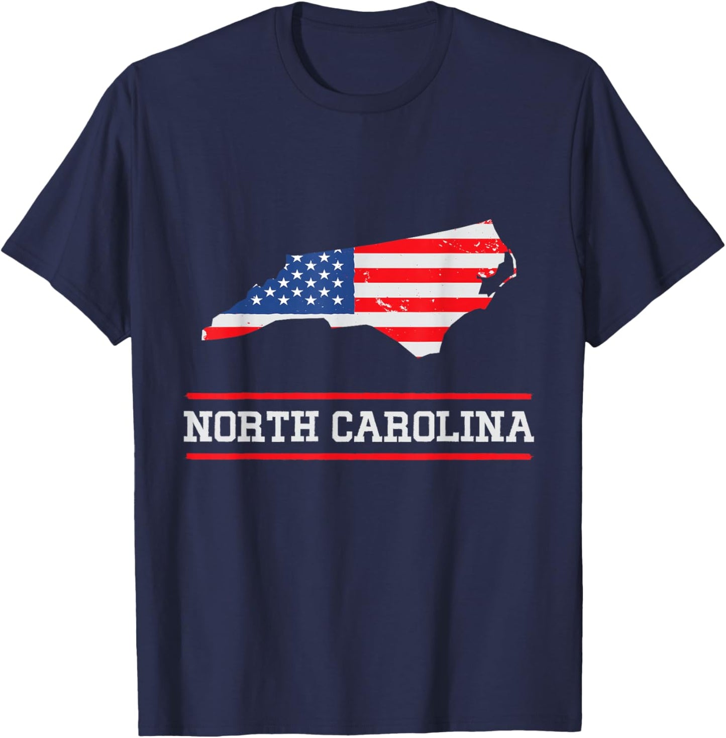 North Carolina US Flagge - US Staat North Carolina Souvenir T-Shirt - T-Shirt | Navy