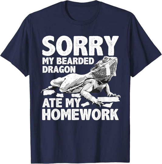 Cool Bearded Dragon Women Kids Pogona Lizard Lovers T-Shirt - T-Shirt | Navy