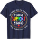 Student Support Squad School Counselor Student Services T-Shirt - T-Shirt | Navy