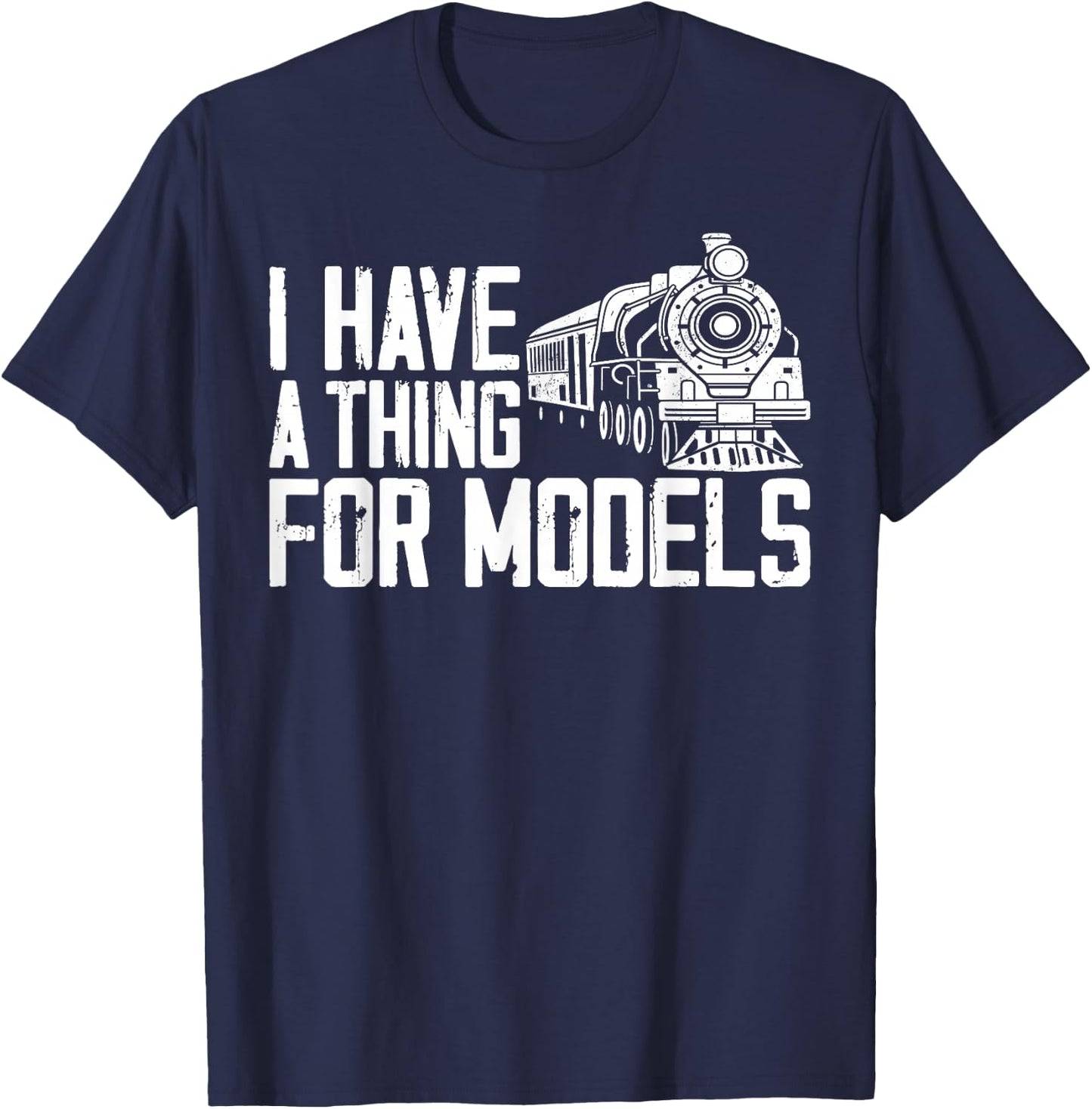 Steam Train Driver Trainspotting Locomotive Pun Vintage I T-Shirt - T-Shirt | Navy