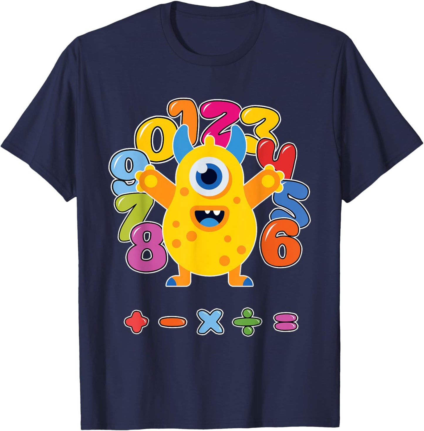 Number t shirts kids number day costume cool monster costume T-Shirt - T-Shirt | Navy