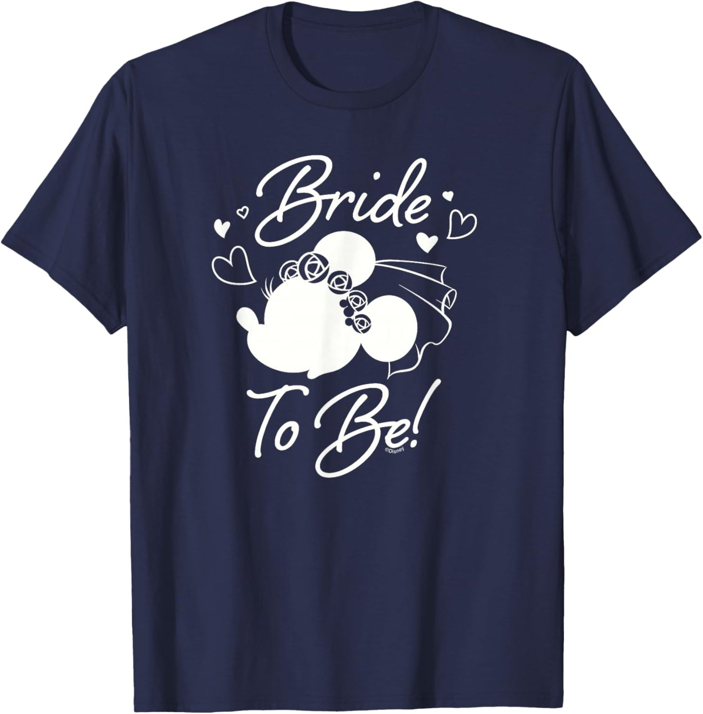 Disney Minnie Mouse Bride to Be Wedding Bridal Bachelorette T-Shirt - T-Shirt | Navy