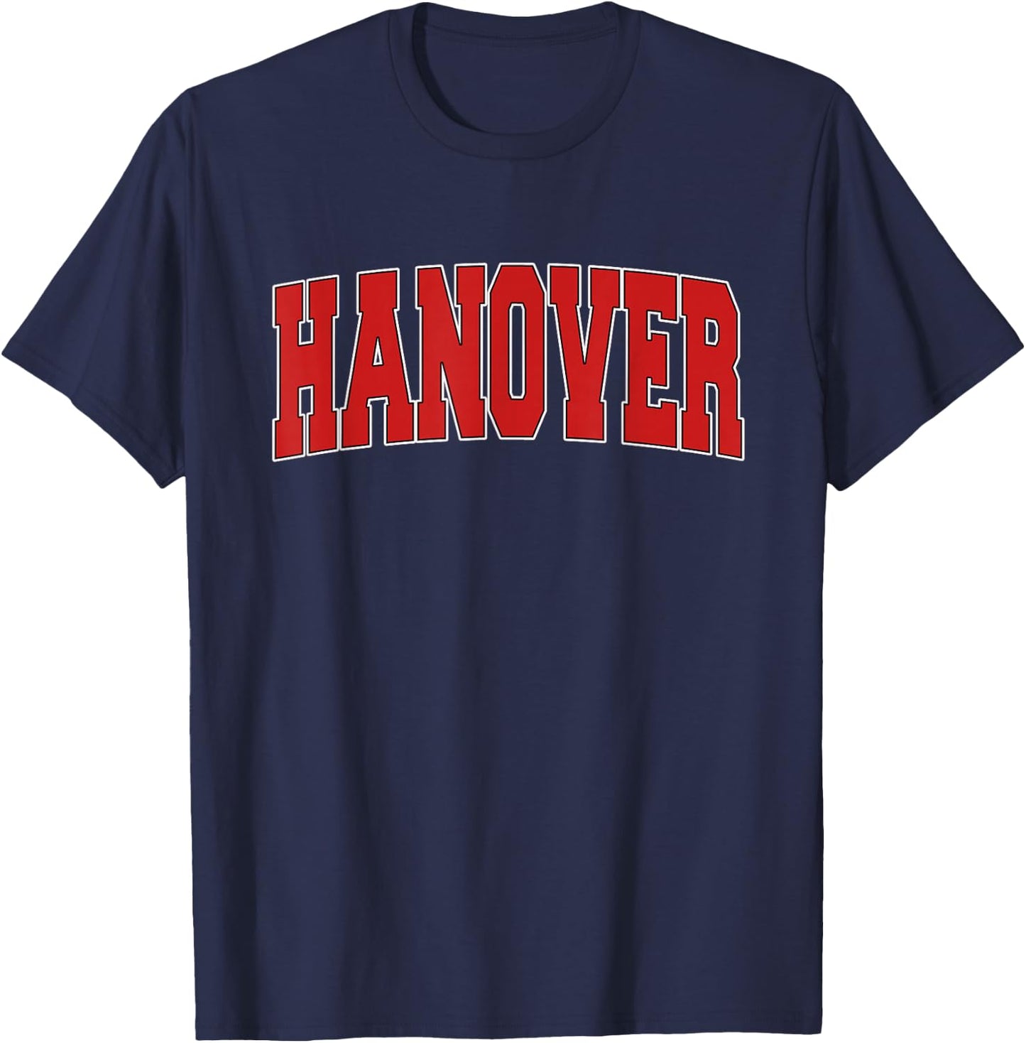 HANOVER IN INDIANA Varsity Style USA Vintage Sports T-Shirt - T-Shirt | Navy