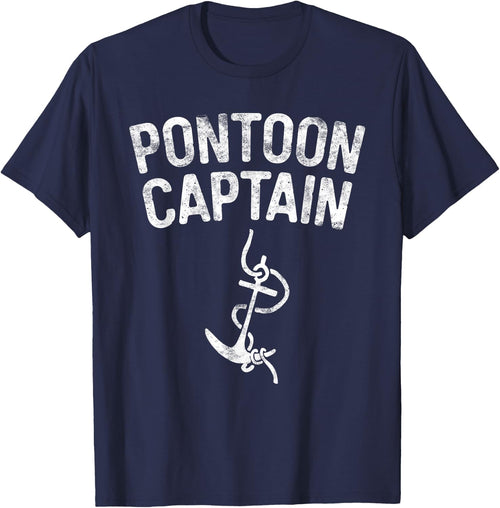 Pontoon Captain Shirt Men Women Anchor Boat Captain Skipper