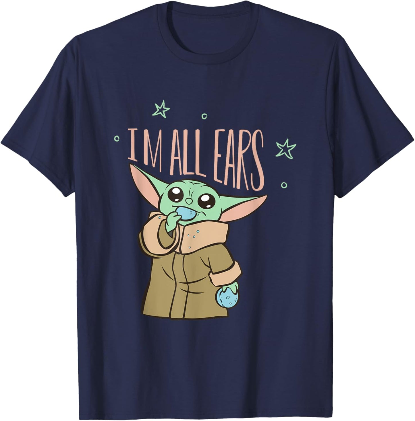 Star Wars The Mandalorian Grogu I’m All Ears T-Shirt - T-Shirt | Navy