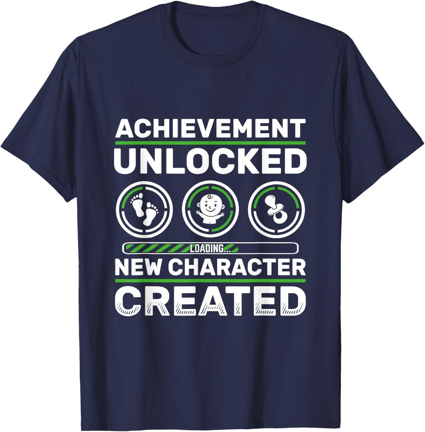Schwangerschaft verknden Geschenk Zocker New Character Created - Pregnancy Announcement Dad Gamer T-Shirt - T-Shirt | Navy