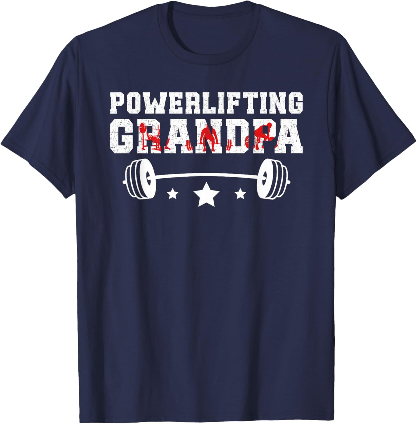 Powerlifting Grandpa Of A Powerlifter Grandfather T-Shirt - T-Shirt | Navy