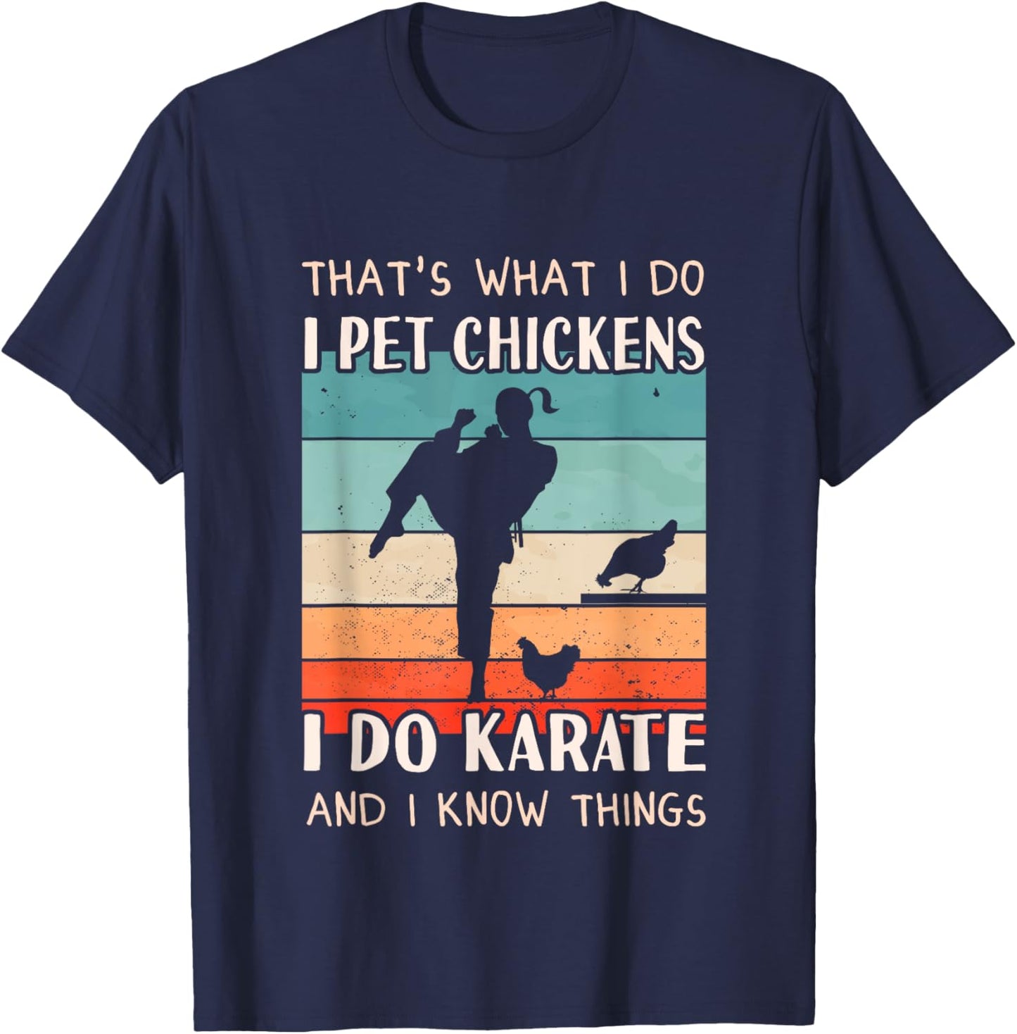 Karate Outfit - Chicken Breeder Design Women Karate T-Shirt - T-Shirt | Navy