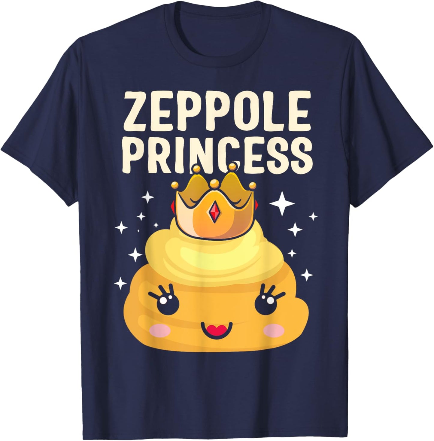Saint Joseph's Day Zeppole Princess Cute Italian Pastry Marc T-Shirt - T-Shirt | Navy