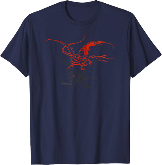 Hobbit Smaug T-Shirt - T-Shirt | Navy