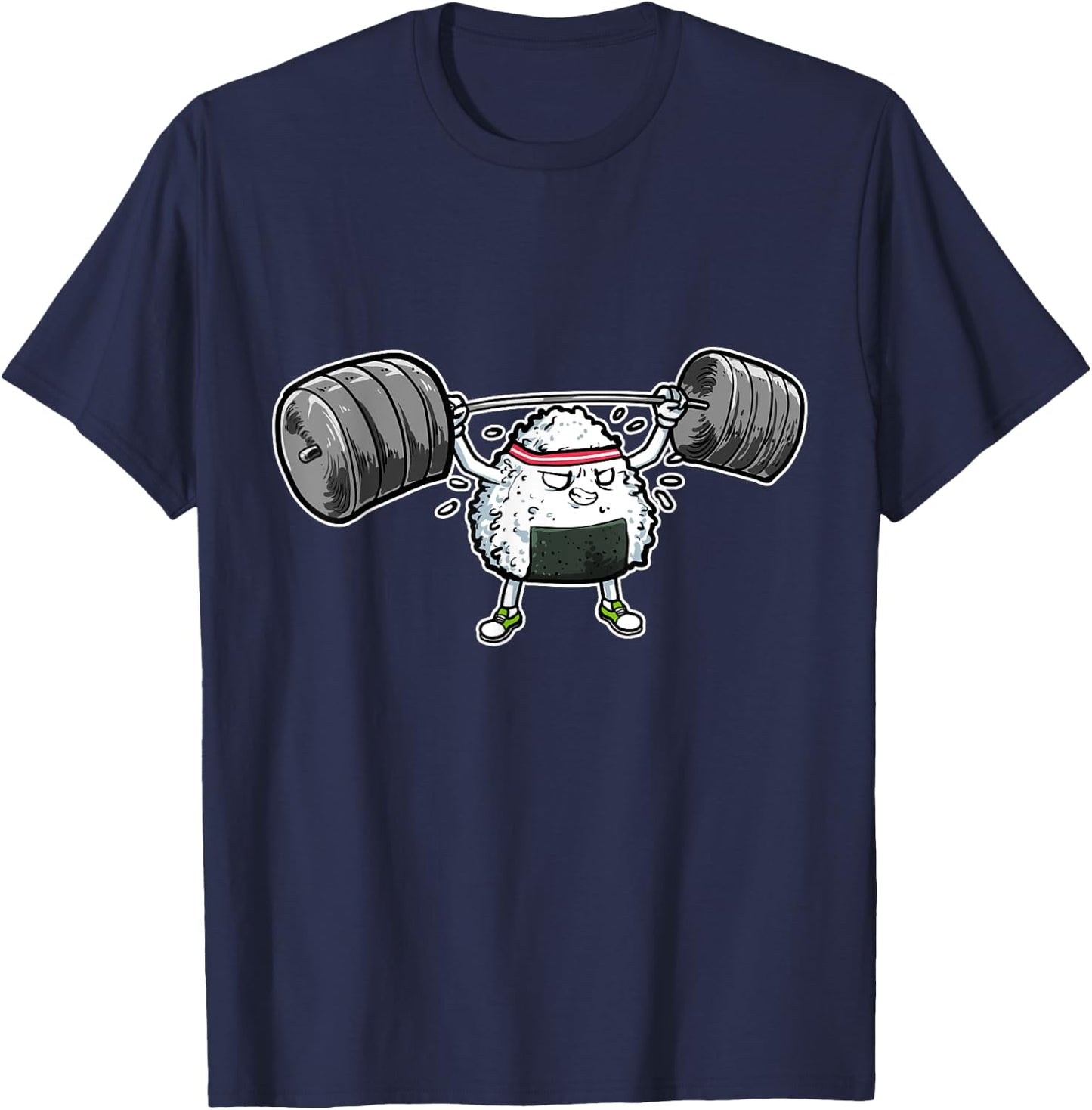 Rice Ball Japanese Food Fitness Workout Gym T-Shirt - T-Shirt | Navy